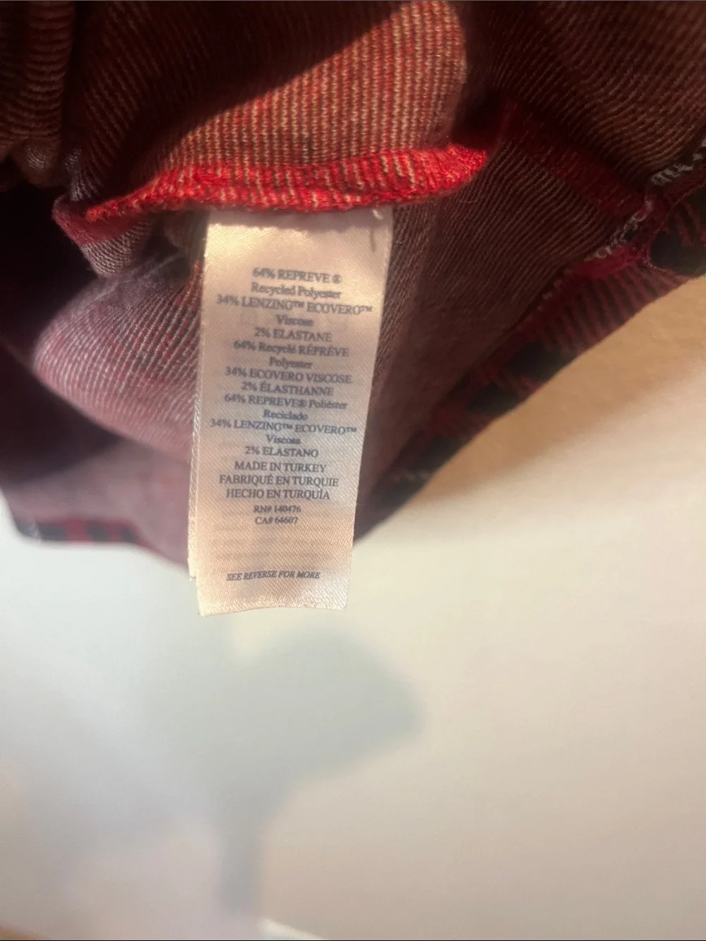 Faherty Girl’s Plaid Dress with Pockets Size 10 Red Black
